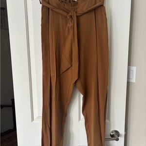 Elegant Wide Leg Pants in Rich Brown